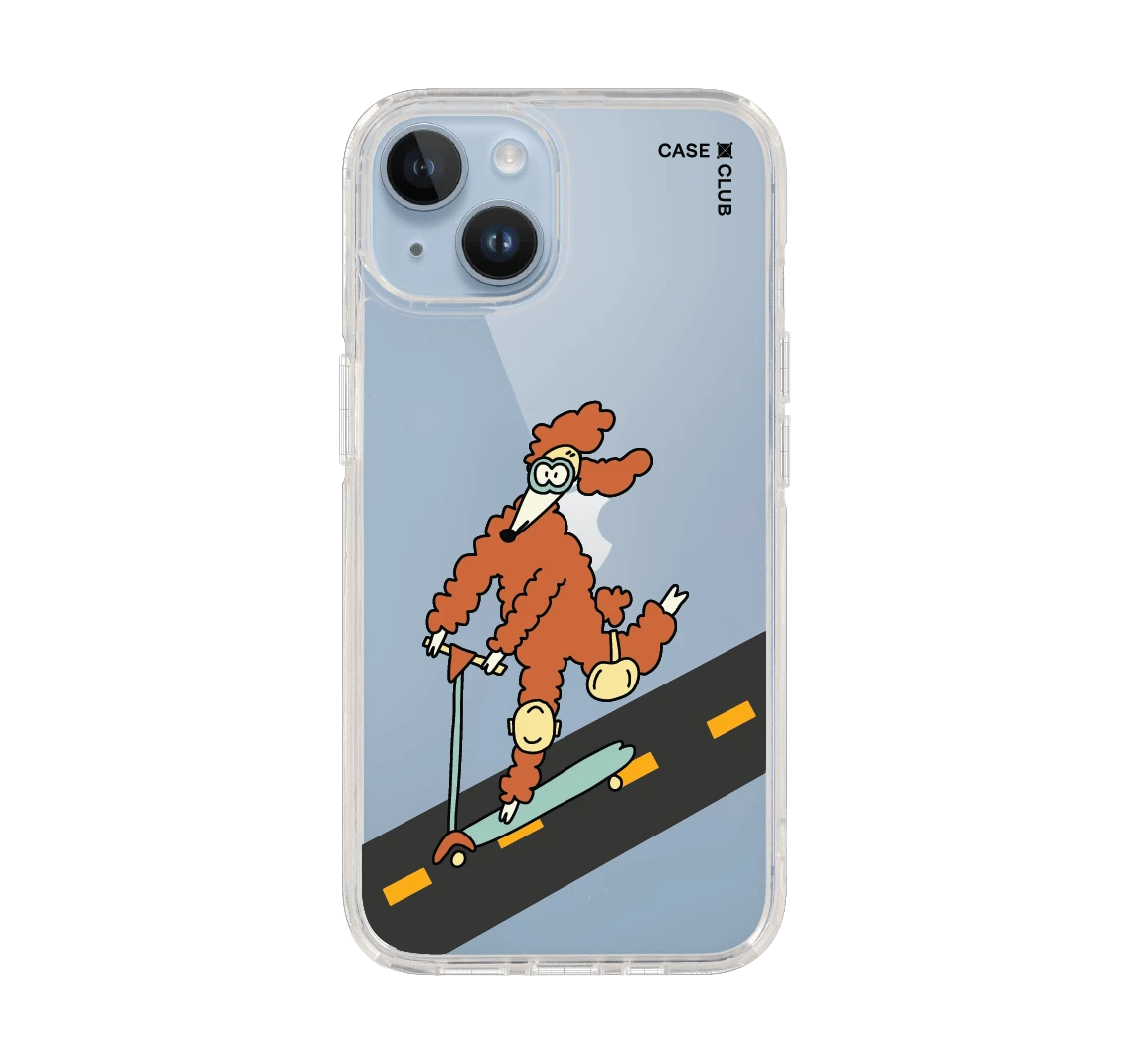 poodle on scooter